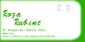 roza rubint business card